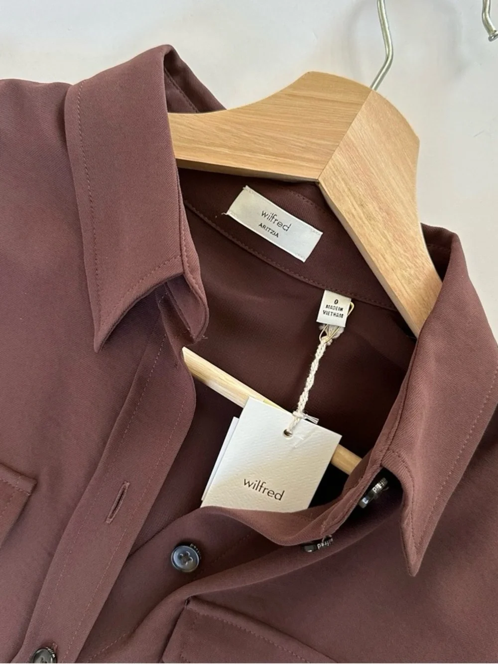 Aritzia Wilfred (Re)Twill™ Songbird Dress Cocoa Powder Brown - Picture 6 of 11